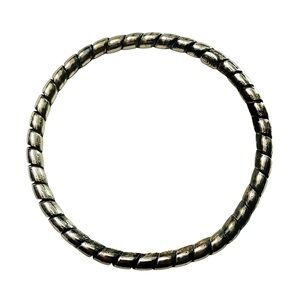 Vintage Rare Solid Sterling Silver Rope Twist Flexible Bangle Bracelet